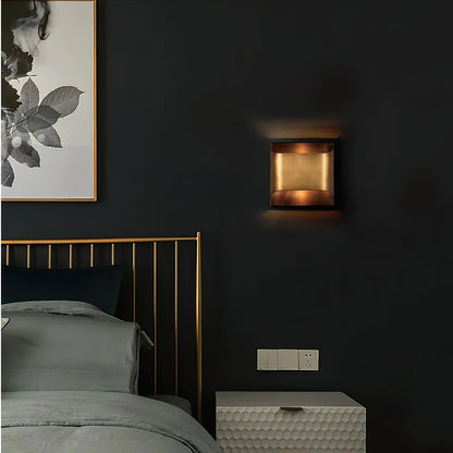 Contemporary Arc Brass LED Wall Light Fixture