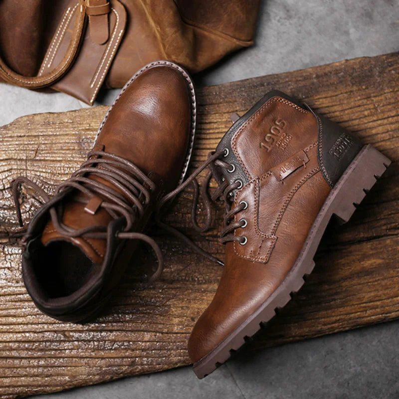 Waterproof Hiking Boots for Men with Grip Soles