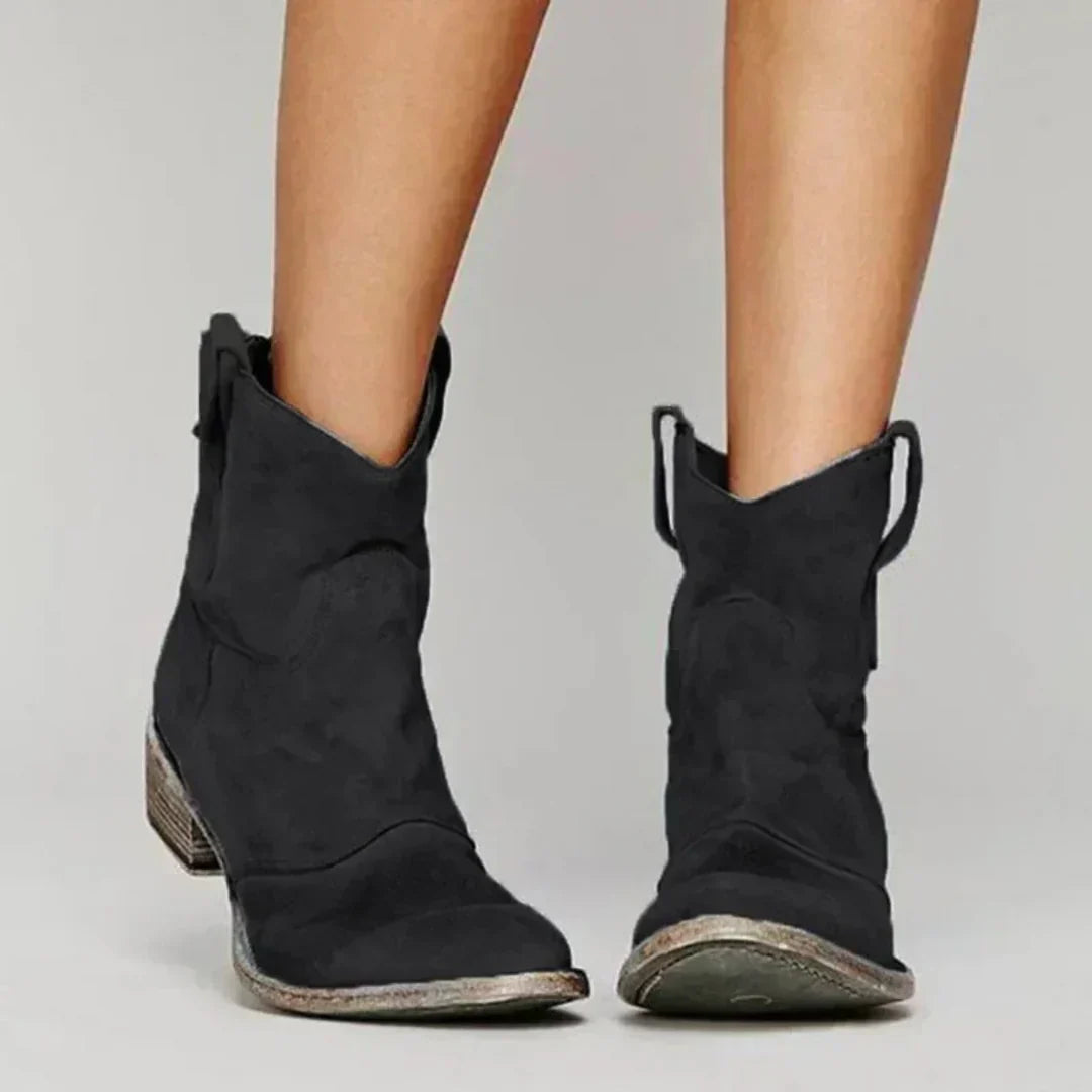 Ladies Genuine Leather Western Boots - OutfitLondon