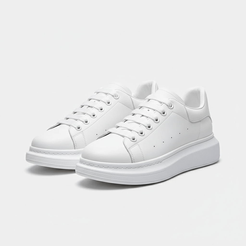Elevated Lace Up Sneakers with Thick Sole