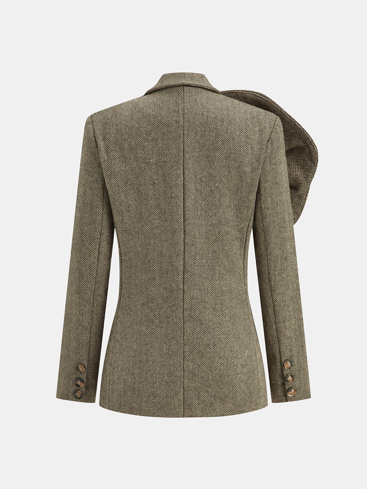Women's Elegant Floral Patterned Tweed Jacket