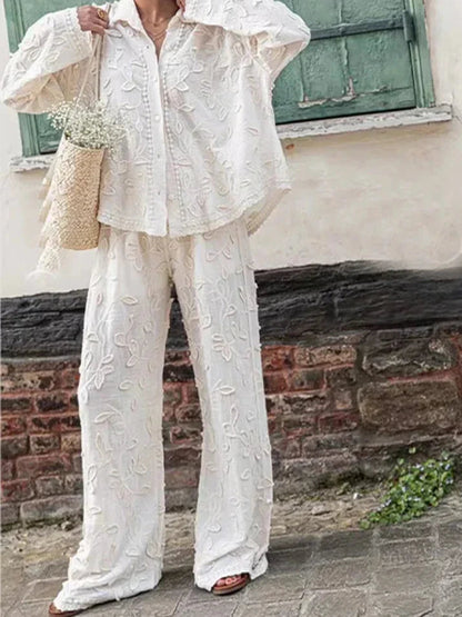 Leonie Set | Casual Long Sleeve Top And Pants Set