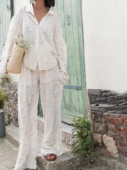 Leonie Set | Casual Long Sleeve Top And Pants Set