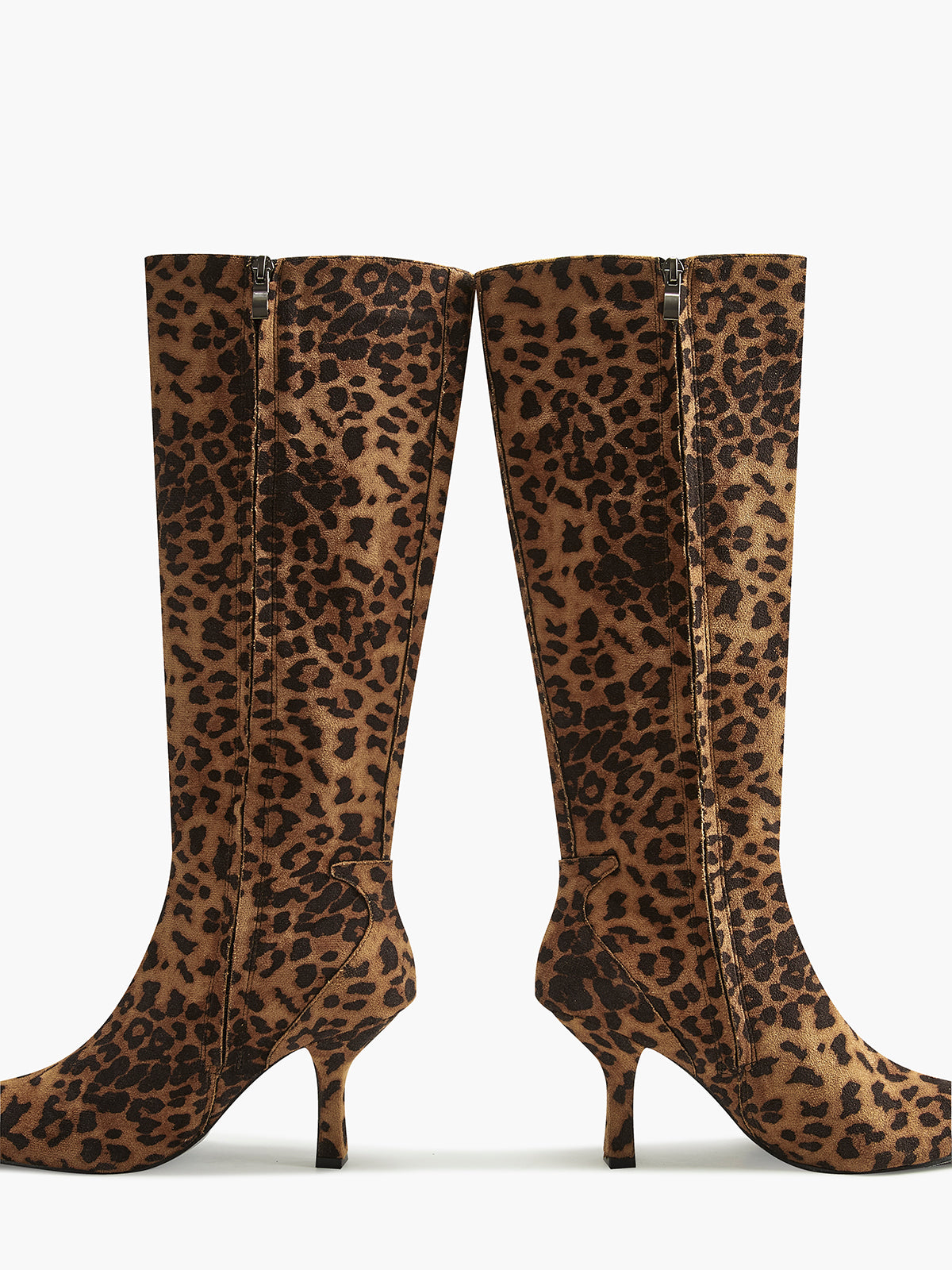 Women's Fashion Leopard Ankle Boots with Block Heel