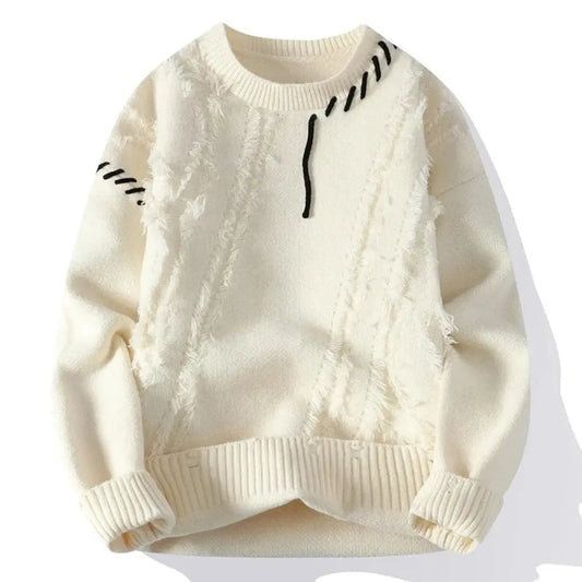 Men's Patchwork Sweater Loose Fit - OutfitLondon