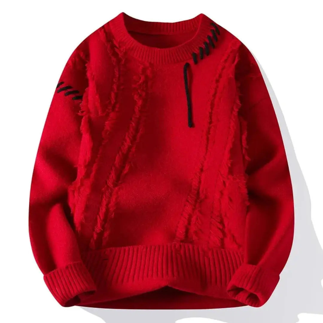 Men's Patchwork Sweater Loose Fit