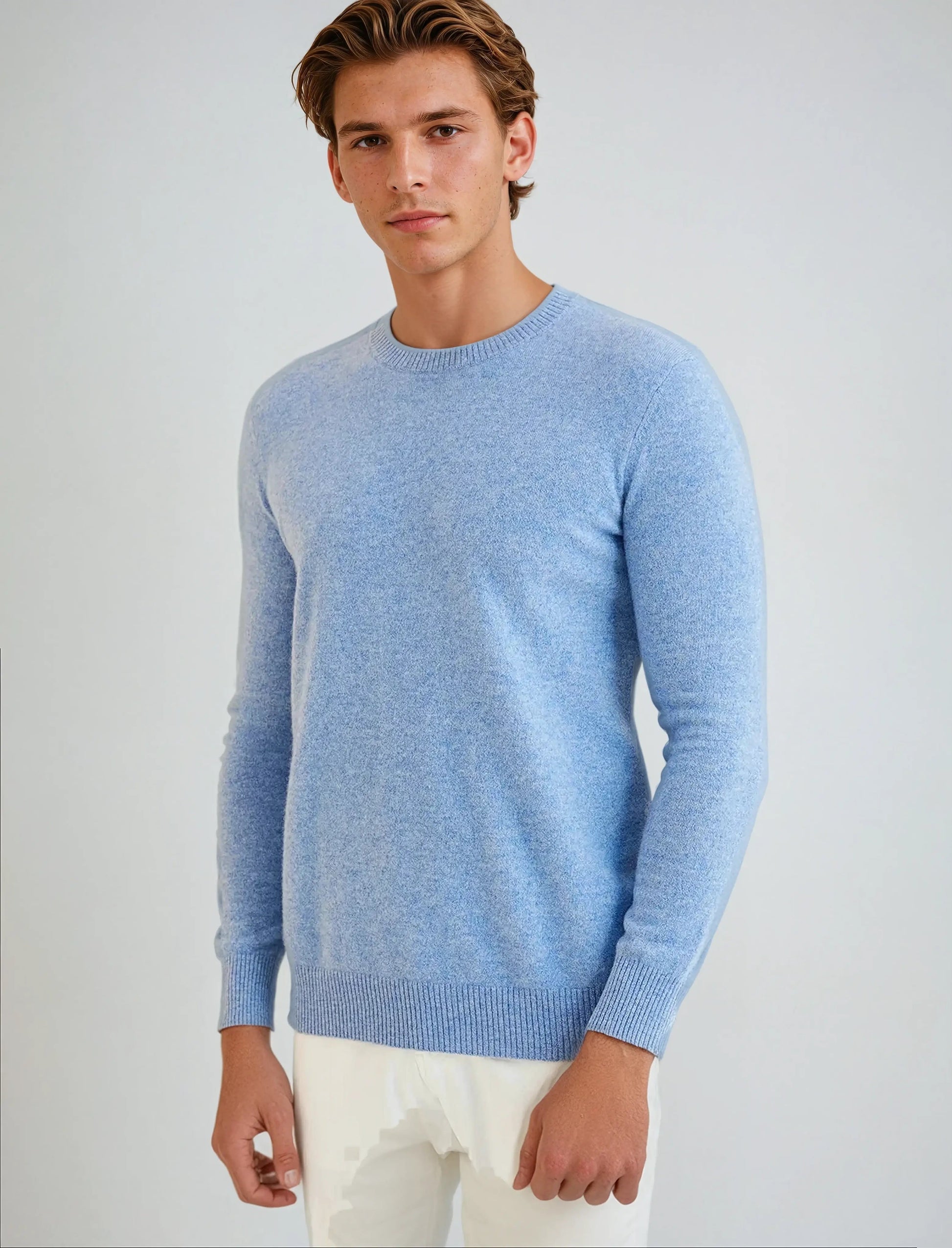 Timeless Navy Crew Neck Sweater - OutfitLondon