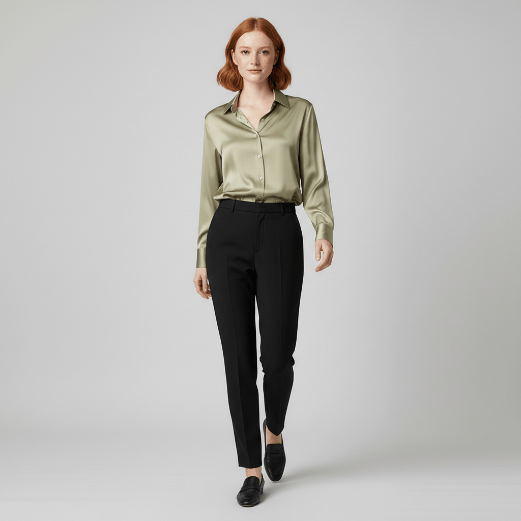 Classic Fit Long Sleeve Button Front Shirt