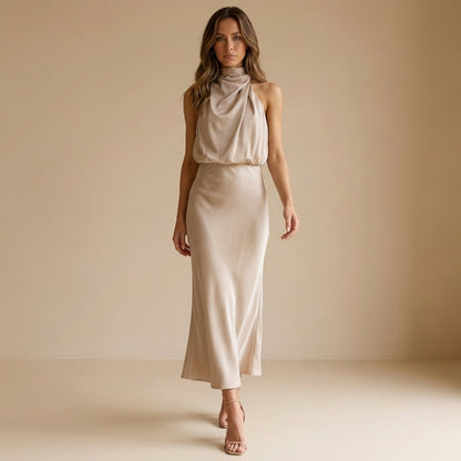 Elegant Sleeveless Midi Dress for Women