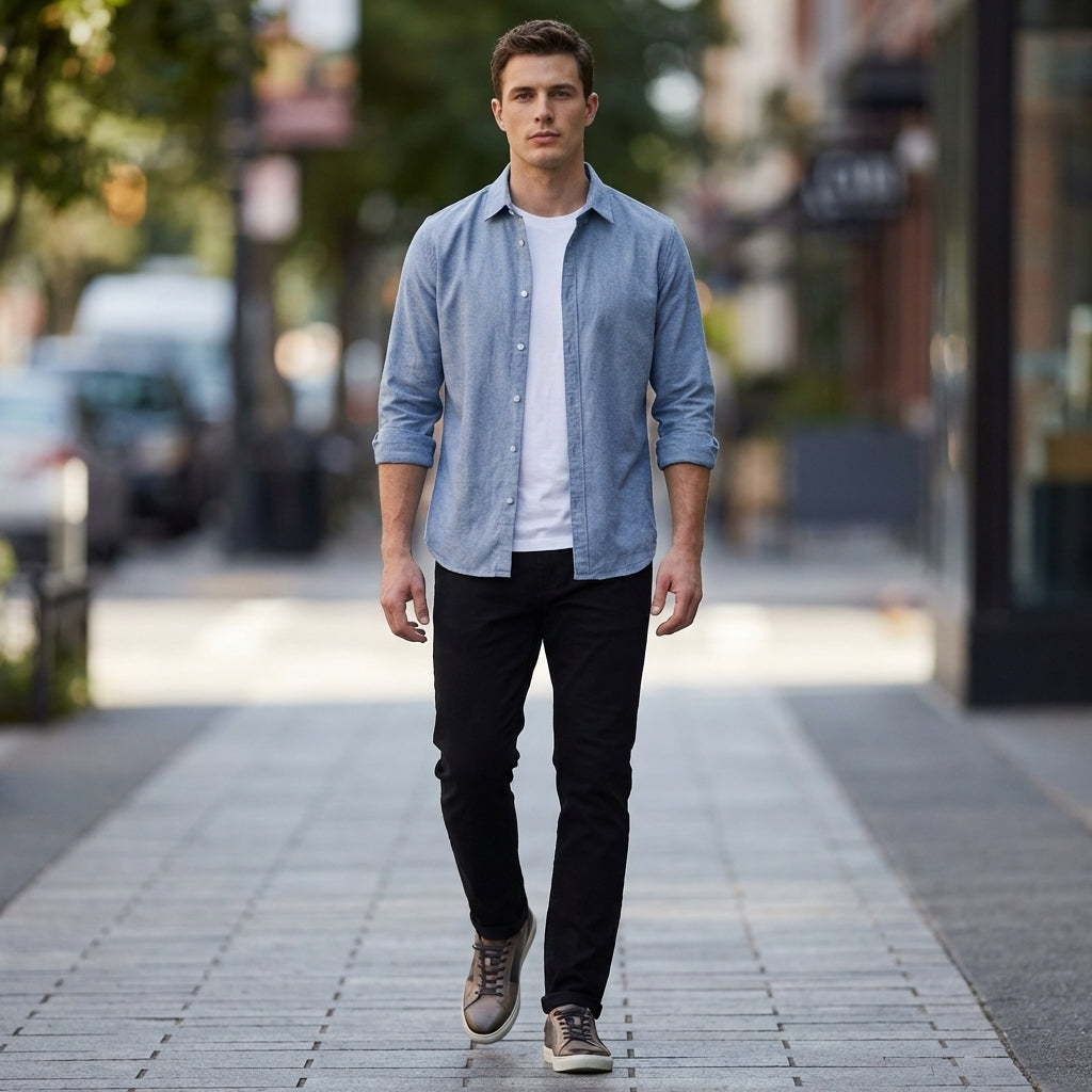 Casual Fit Button Down Long Sleeve Shirt