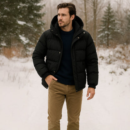 Warm Waterproof Men's Down Puffer Jacket