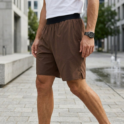 Comfortable Casual Shorts with Elastic Waist and Pockets