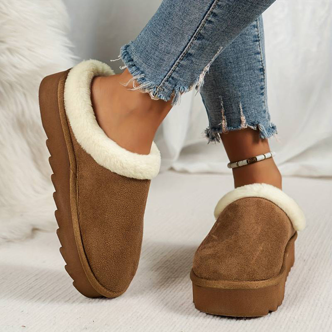 Cozy Women's Wool Fuzzy Slippers
