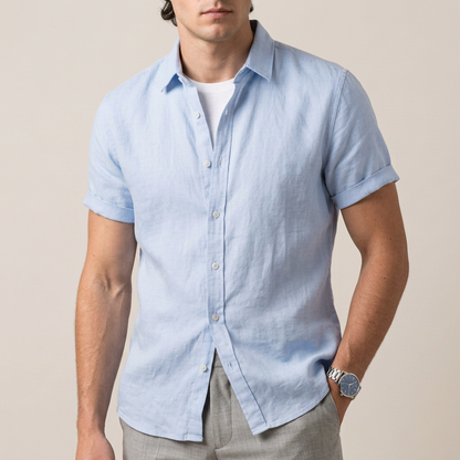 Casual Classic Fit Button Down Shirt - OutfitLondon