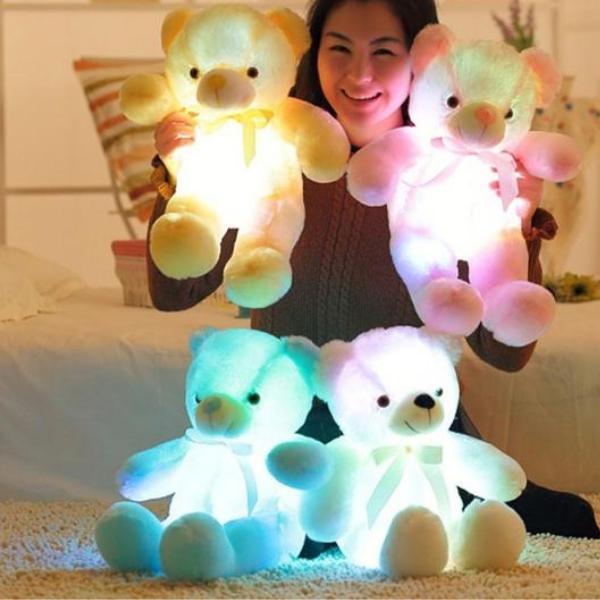 Fun Colorful LED Plush Teddy Bear Night Light - OutfitLondon