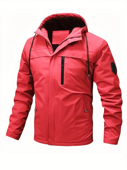 Slim Water Repellent Hooded Windbreaker Jacket