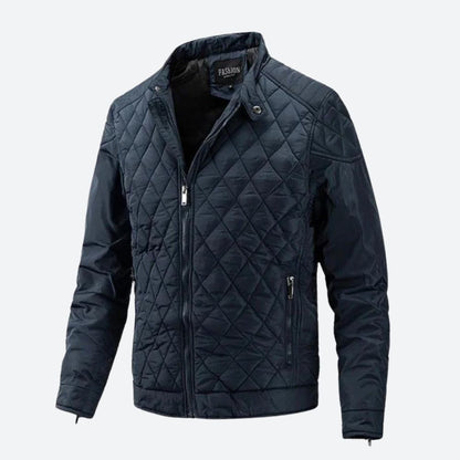 Warm Quilted Mens Bomber Coat - OutfitLondon