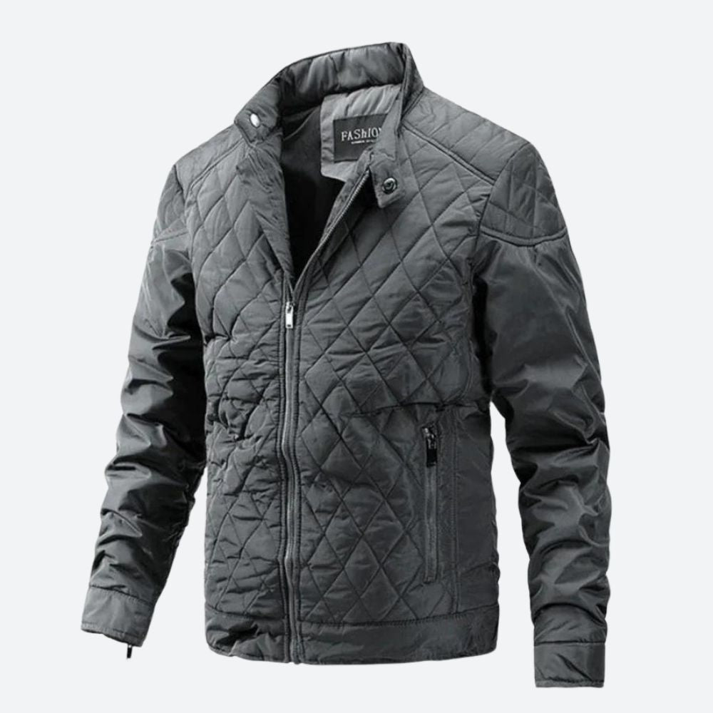 Warm Quilted Mens Bomber Coat