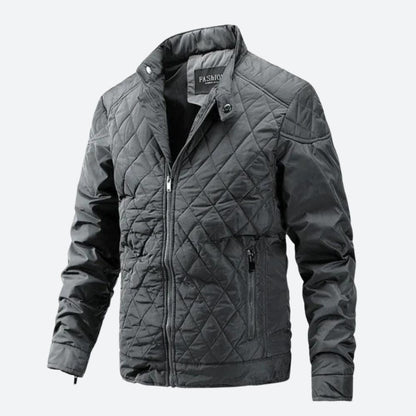 Warm Quilted Mens Bomber Coat