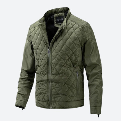 Warm Quilted Mens Bomber Coat