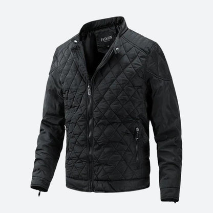 Warm Quilted Mens Bomber Coat