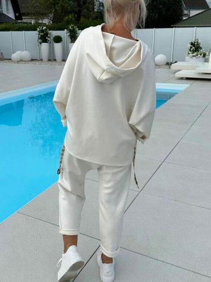 Trendy Hooded Sweatshirt Set