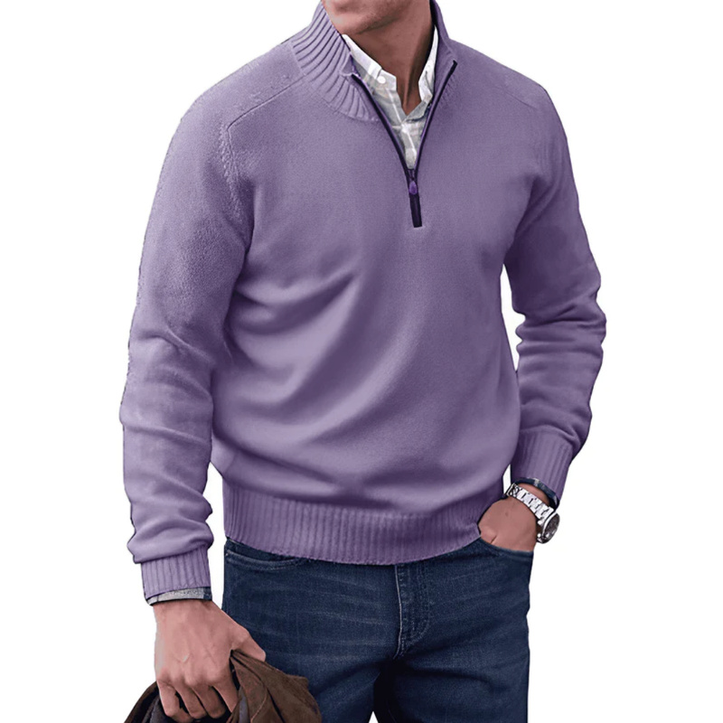 Cozy Cable Knit Half Zip Sweater