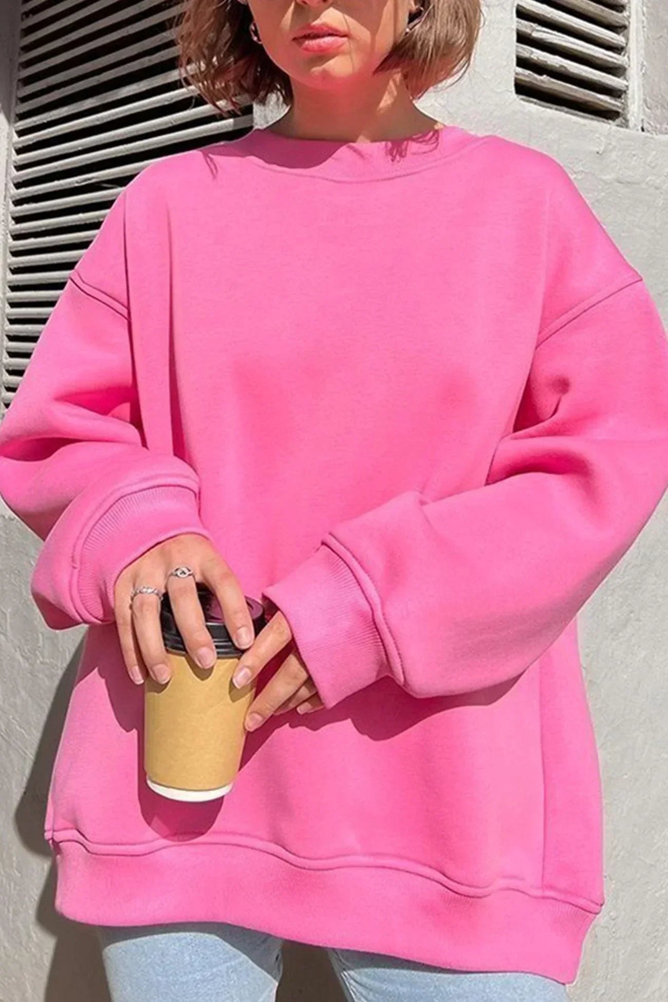 Relaxed Fit Women's Crew Sweatshirt - OutfitLondon