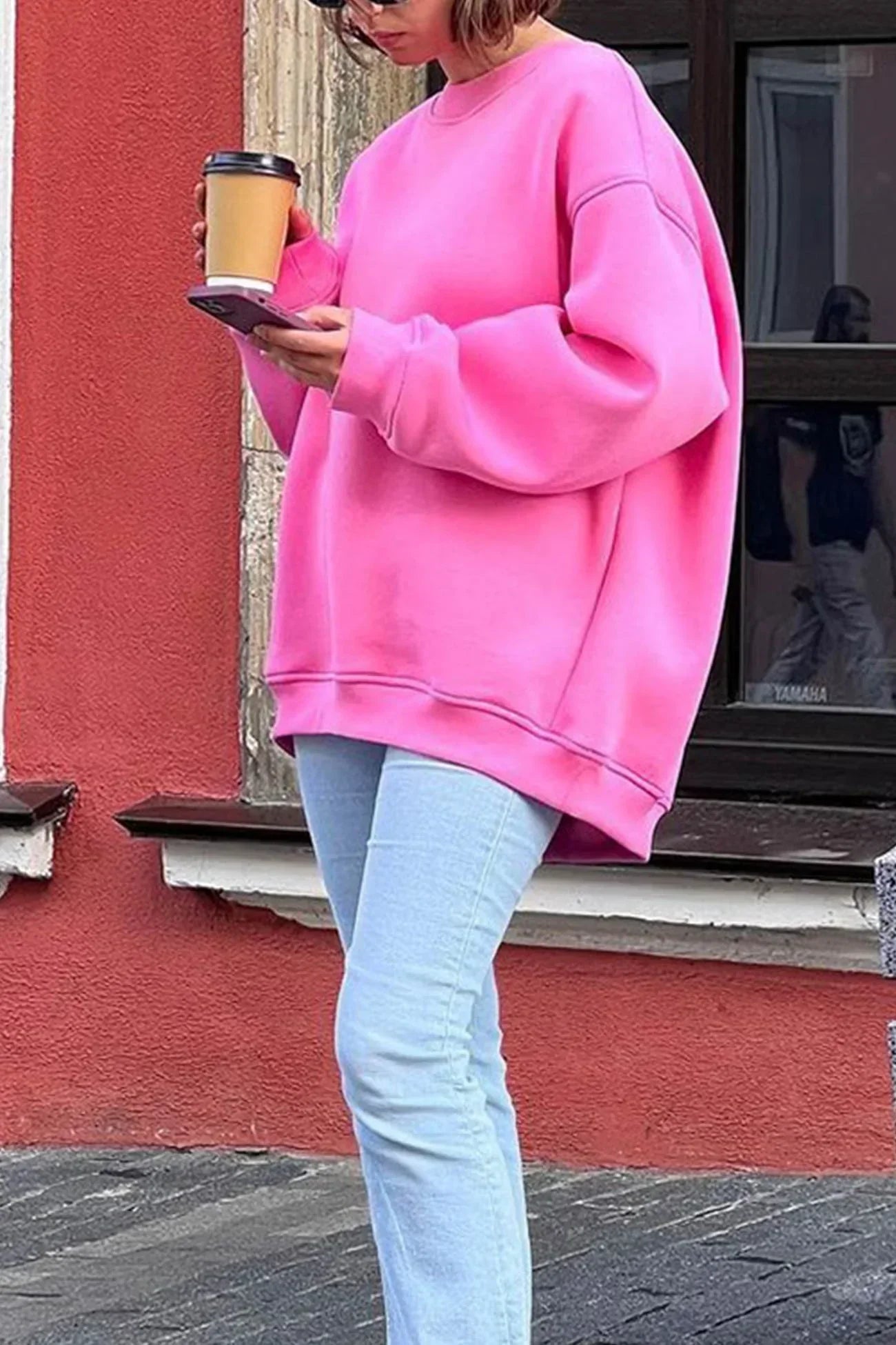 Relaxed Fit Women's Crew Sweatshirt
