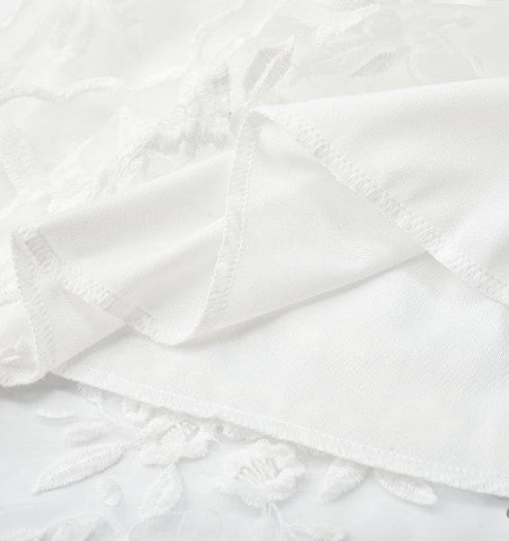 Lindsey Dress | Mini Cocktail Dress with Flower Embroidery