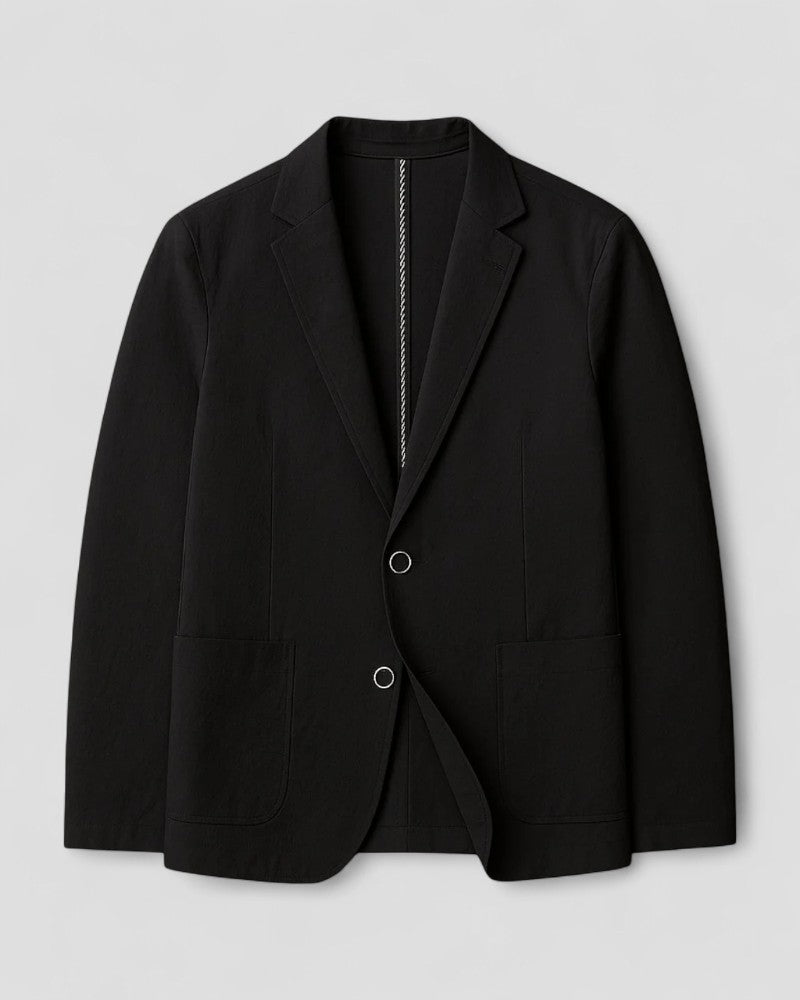 Slim Fit Mens Blazer in Linen Look Fabric - OutfitLondon