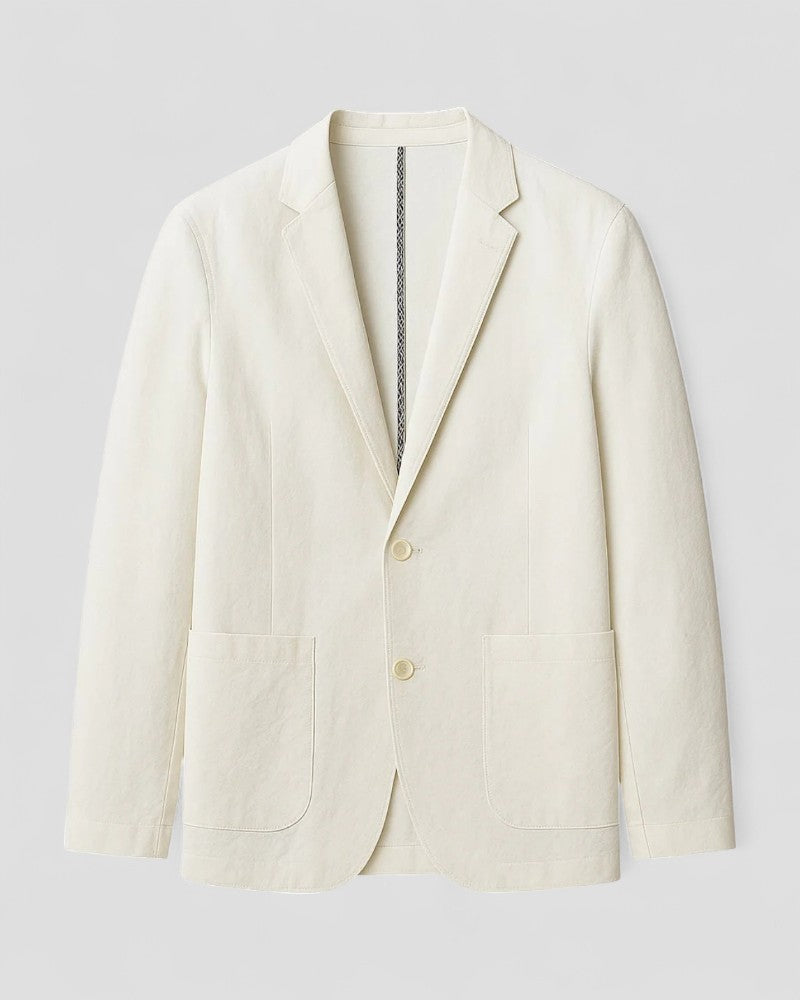 Slim Fit Mens Blazer in Linen Look Fabric