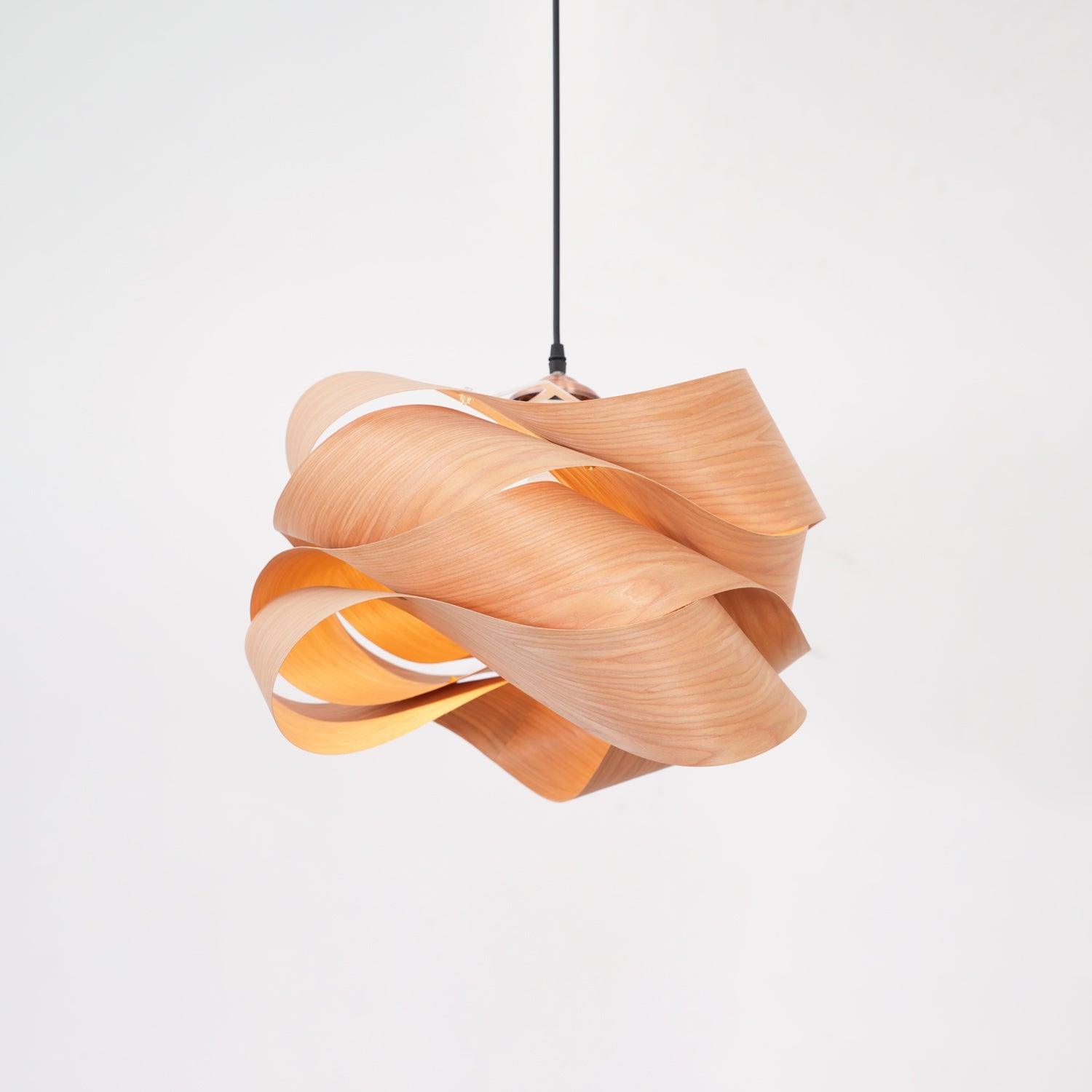 Vintage Wood Pendant Light Fixture - OutfitLondon