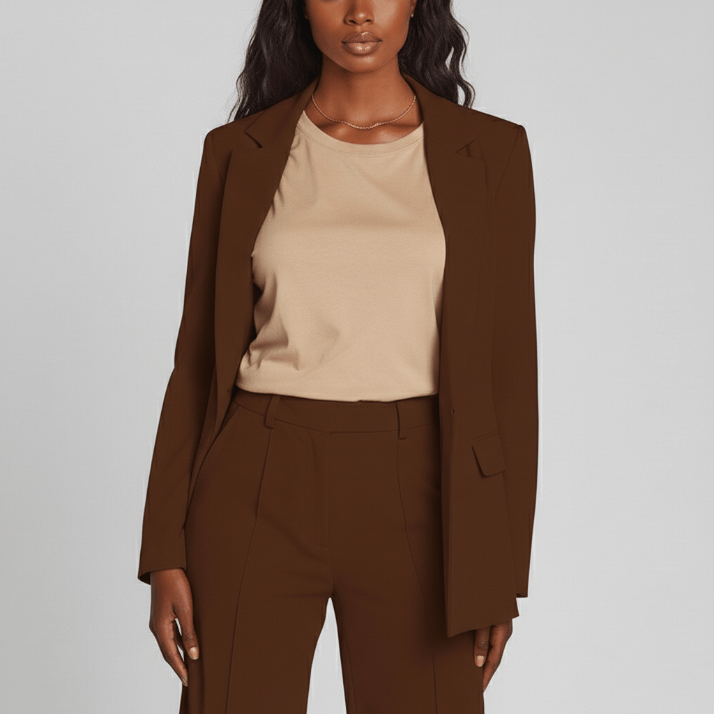 Relaxed Fit Suit Jacket and Loose Fit Trousers