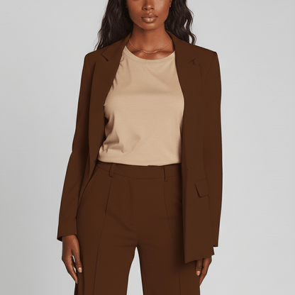Relaxed Fit Suit Jacket and Loose Fit Trousers