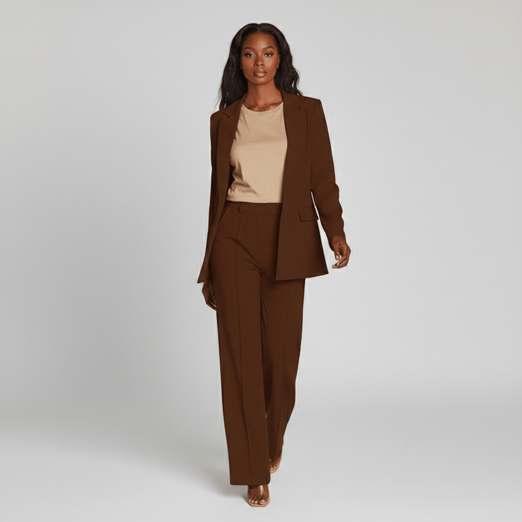 Relaxed Fit Suit Jacket and Loose Fit Trousers
