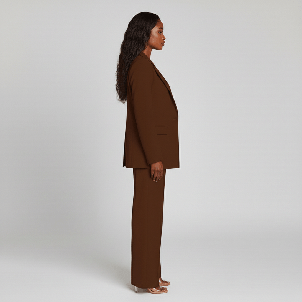 Relaxed Fit Suit Jacket and Loose Fit Trousers