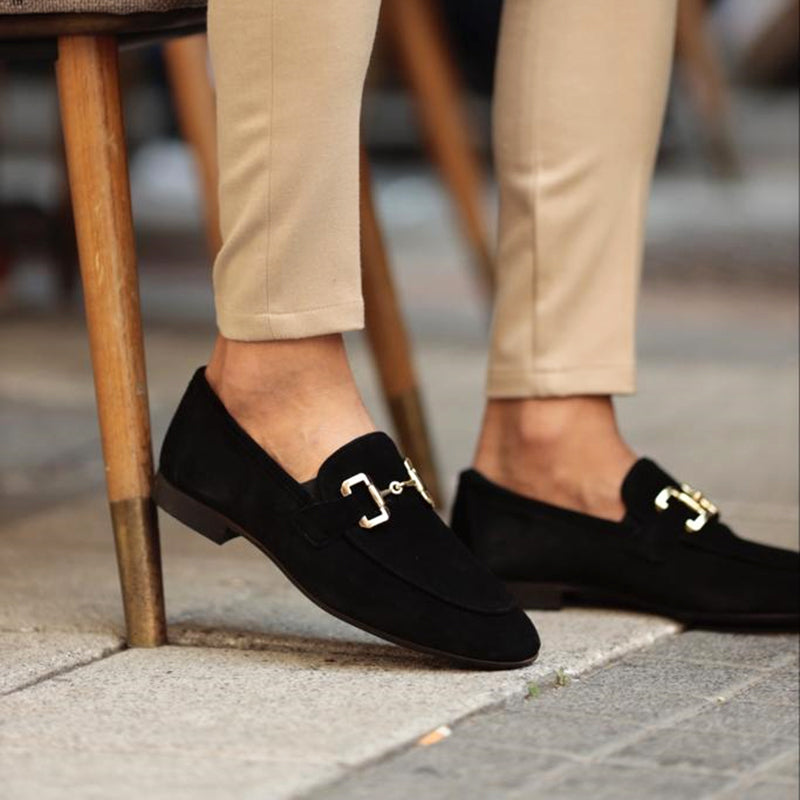 Classic Slip On Loafers With Almond Toe