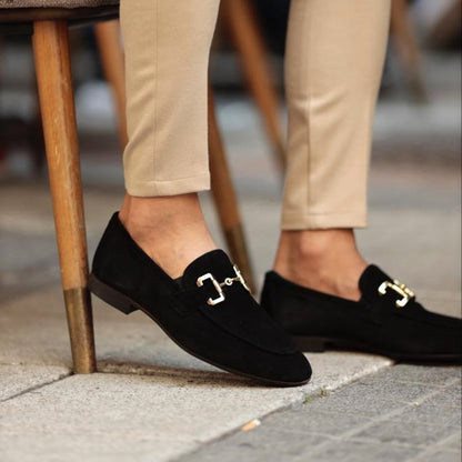 Classic Slip On Loafers With Almond Toe