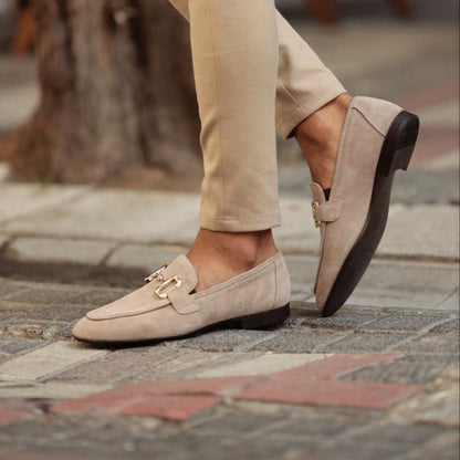 Classic Slip On Loafers With Almond Toe