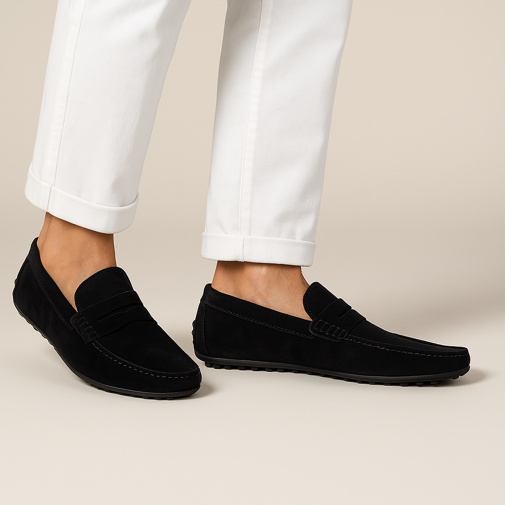 Comfortable Moc Toe Slip On Loafers - OutfitLondon