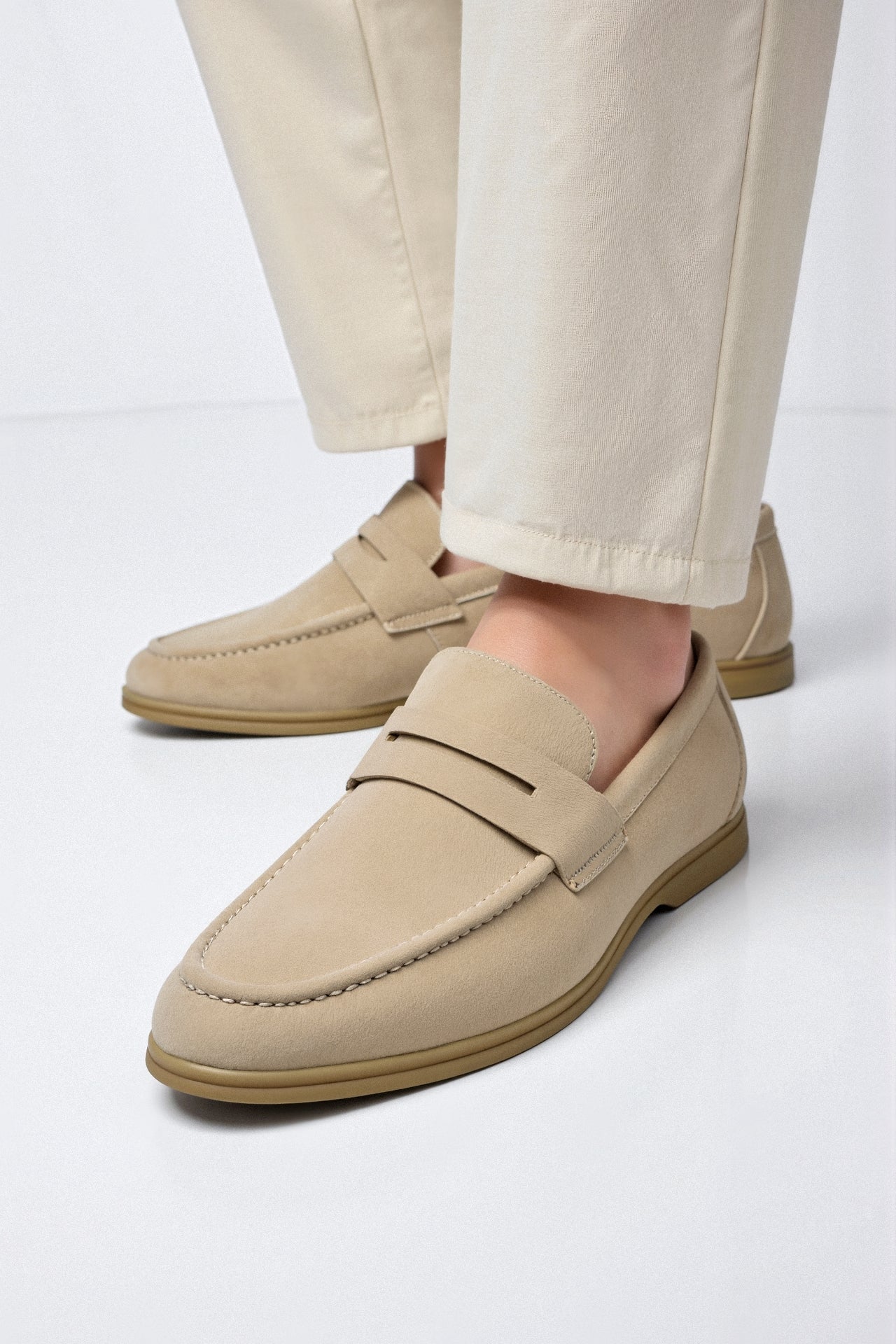 Comfortable Slip On Loafers with Rubber Grip Sole