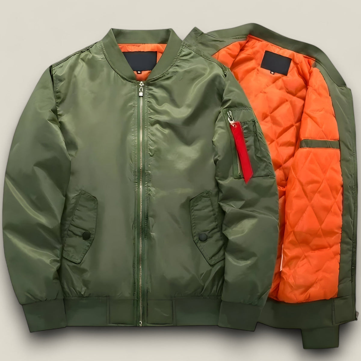 Men's Leather Pilot Bomber Jacket - OutfitLondon