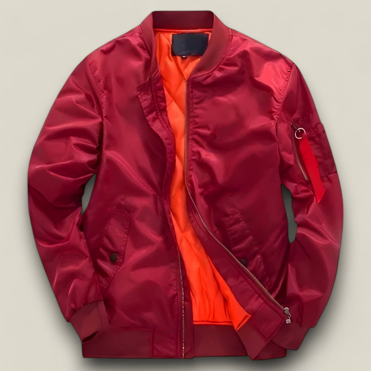 Men's Leather Pilot Bomber Jacket