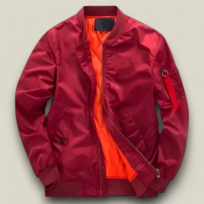 Men's Leather Pilot Bomber Jacket