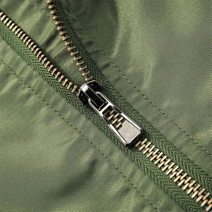 Men's Leather Pilot Bomber Jacket