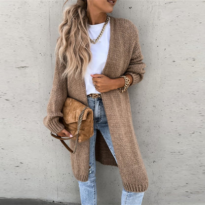 Cozy Open Front Knit Sweater - OutfitLondon