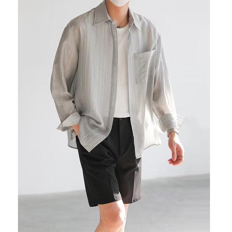 Classic Fit Casual Button Shirt - Soft Breathable Cotton Blend - OutfitLondon
