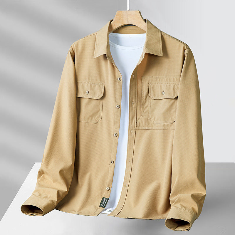 Comfy Casual Shirt - Breathable Fabric & Practical Pockets - OutfitLondon