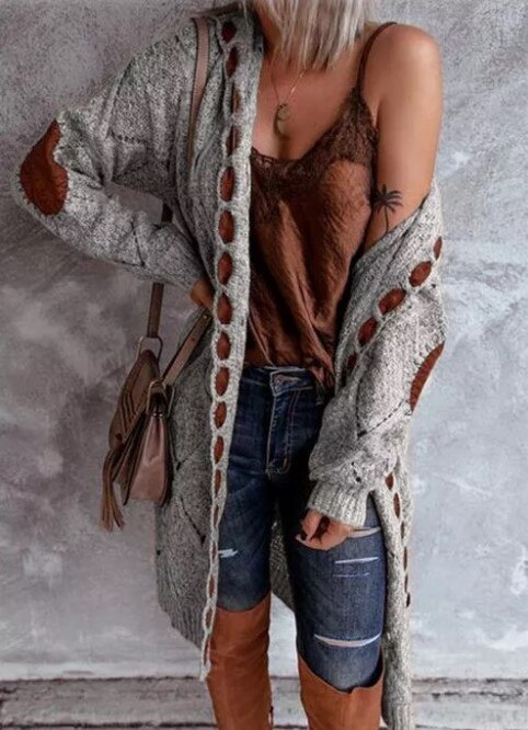 Cozy Oversized Long Sleeve Cardigan for Women - OutfitLondon